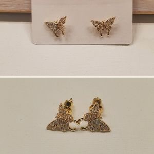 925 Sterling Silver Gold Plated and Cubic Zirconia